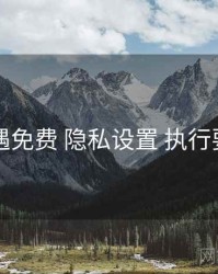 岛遇免费 隐私设置 执行要点