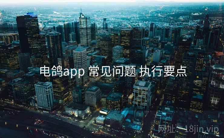 电鸽app 常见问题 执行要点 电鸽app 常见问题 执行要点